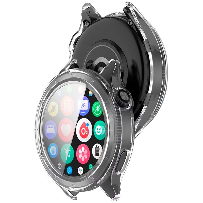 Coque PC transparent + Verre Trempé Xiaomi Watch S4 - Vue arrière mise