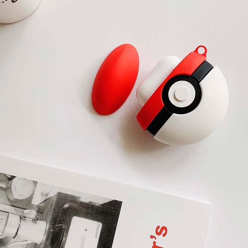 interior de la Funda de silicona para Xiaomi Redmi Buds 3 con diseño de Pokeball
