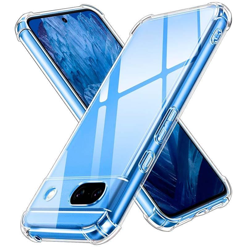 vista frontal, trasera y lateral de la Funda de silicona Reinforced para Google Pixel 8a