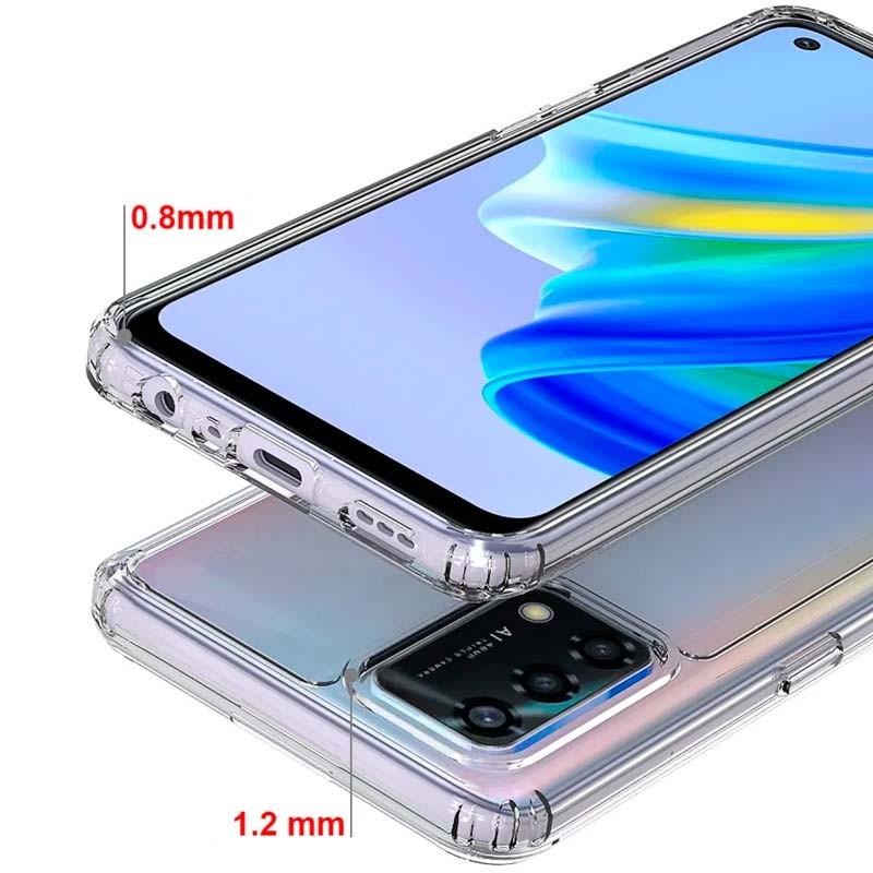 protección de cámara y pantalla de la Funda de silicona Reinforced para Oppo A95