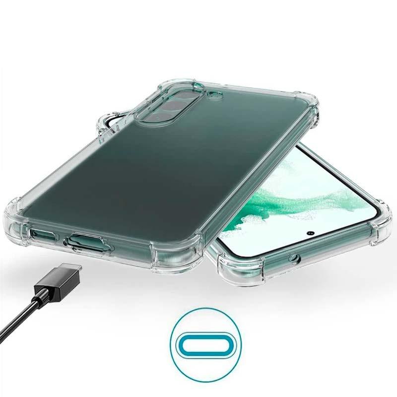 vista superior e inferior de la Funda de silicona Reinforced para Samsung Galaxy S23