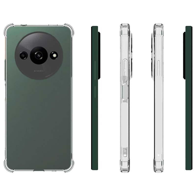vista trasera y lateral de la Funda de silicona Reinforced para Xiaomi Redmi A3