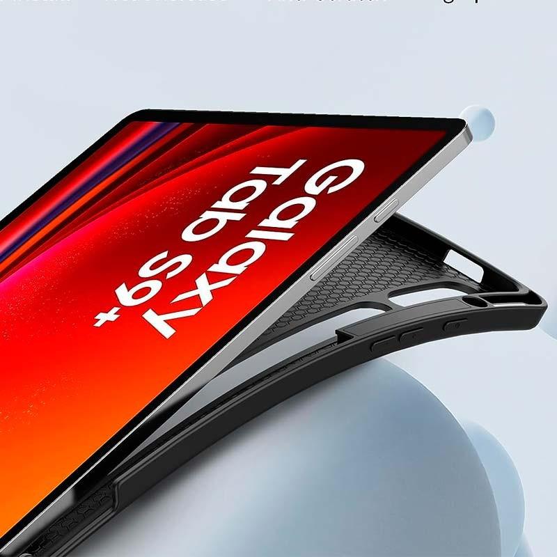 parte trasera de la Funda Compatible negra para Samsung Galaxy Tab S9+