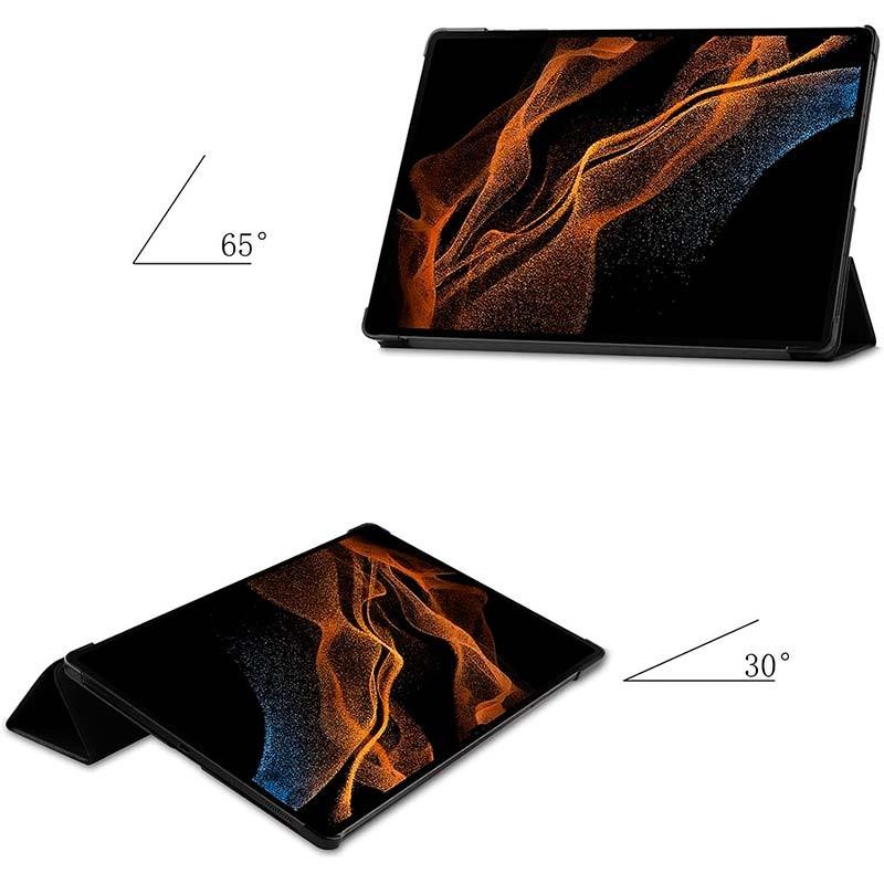 ángulo del soporte de la Funda Compatible negra para Samsung Galaxy Tab S9 Ultra