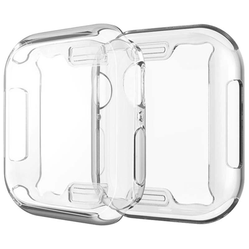 vista frontal y trasera de la Funda de silicona Apple Watch 44mm