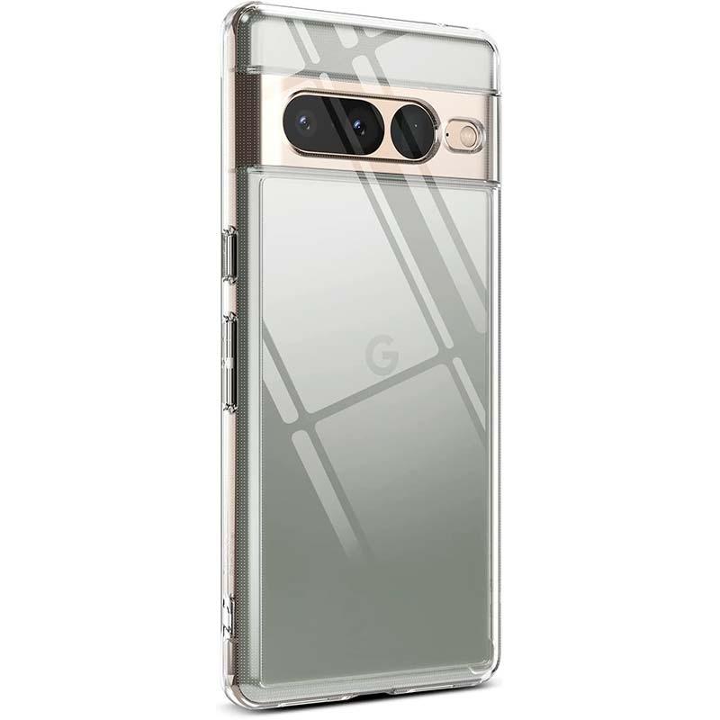 vista trasera de la Funda de silicona transparente para Google Pixel 7 Pro