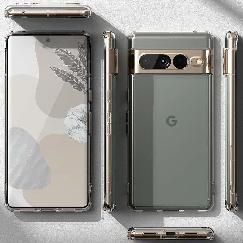 foto real de la Funda de silicona transparente para Google Pixel 7 Pro