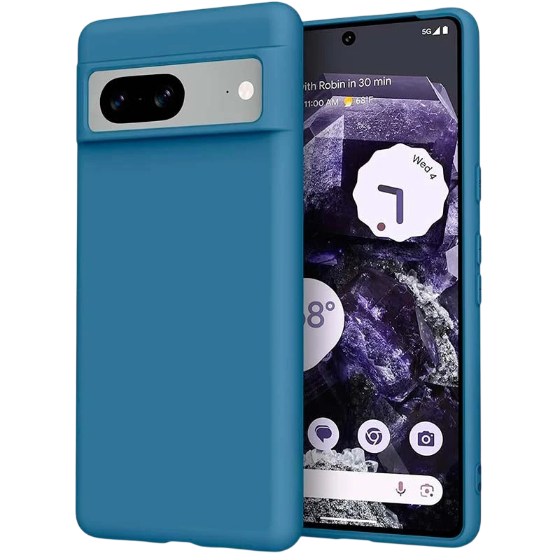 Funda de silicona azul para Google Pixel 8