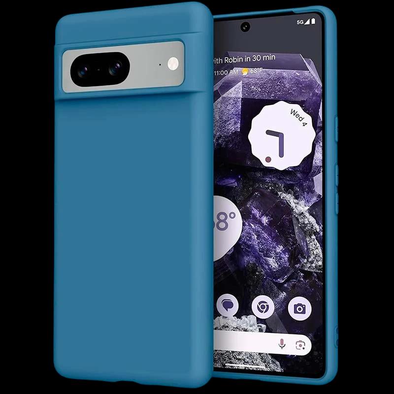 Funda de silicona azul para Google Pixel 8
