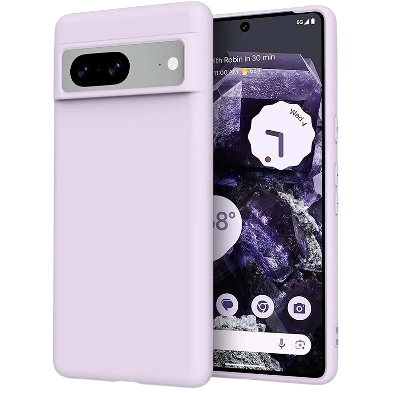Funda de silicona lavanda para Google Pixel 8