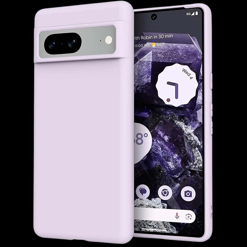Funda de silicona lavanda para Google Pixel 8