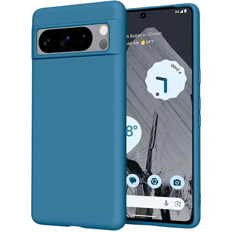 Funda de silicona azul para Google Pixel 8 Pro