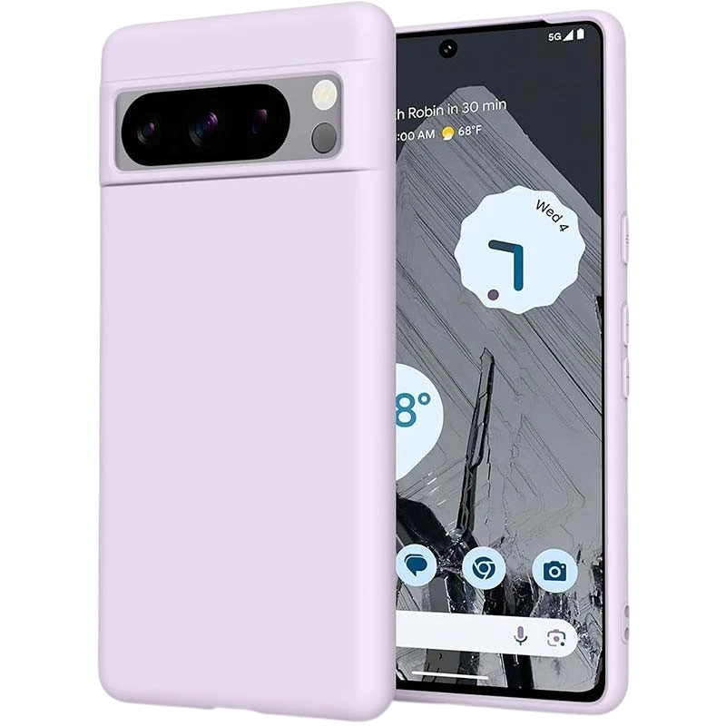 Funda de silicona lavanda para Google Pixel 8 Pro