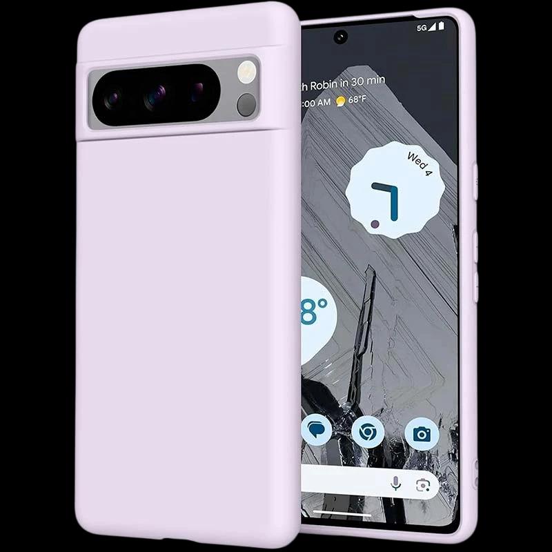 Capa de silicone lavanda para Google Pixel 8 Pro