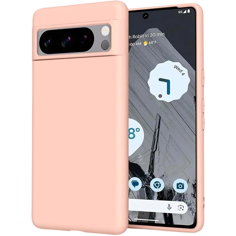 Coque en silicone rose pour Google Pixel 8 Pro