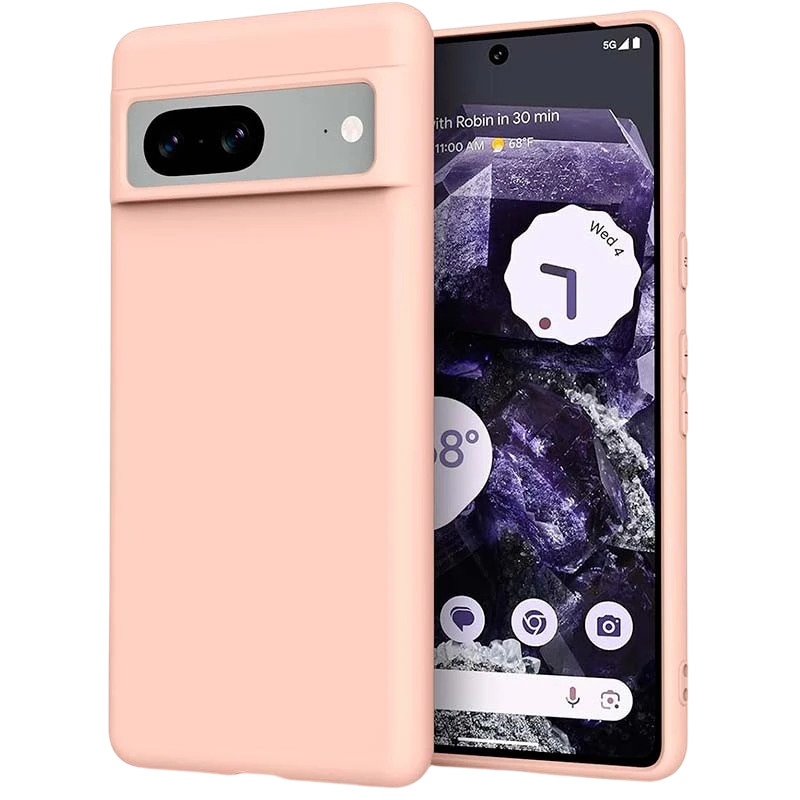 Funda de silicona rosa para Google Pixel 8
