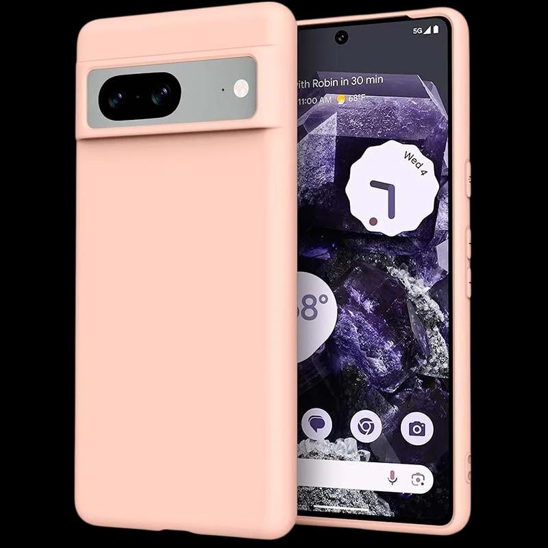Funda de silicona rosa para Google Pixel 8