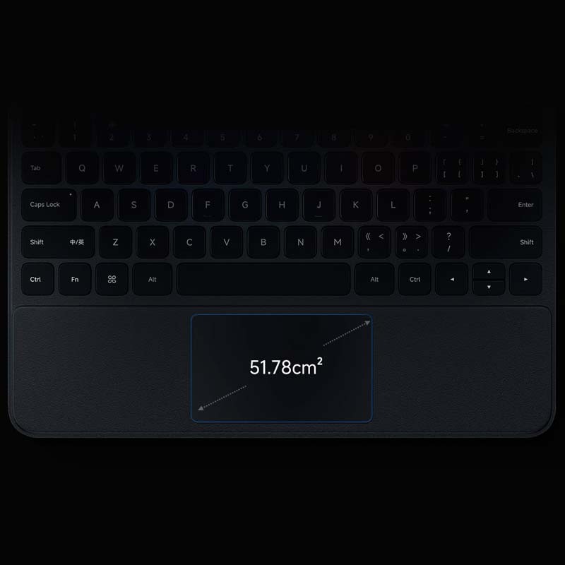 dimensiones del touchpad de la Funda original con teclado blanca para Xiaomi Pad 6S Pro