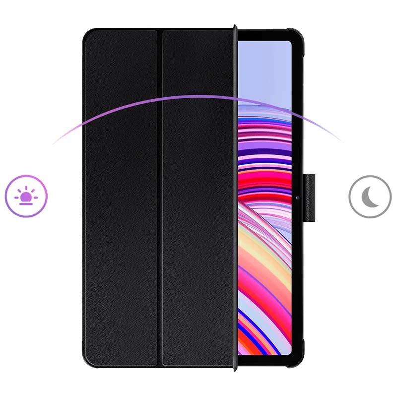 função inteligente da Capa Smart Flip preta para Xiaomi Redmi Pad Pro