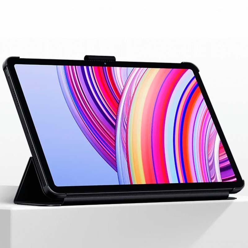 modo de apoio da Capa Smart Flip preta para Xiaomi Redmi Pad Pro