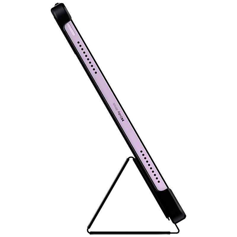 vista lateral da Capa Smart Flip preta para Xiaomi Redmi Pad SE