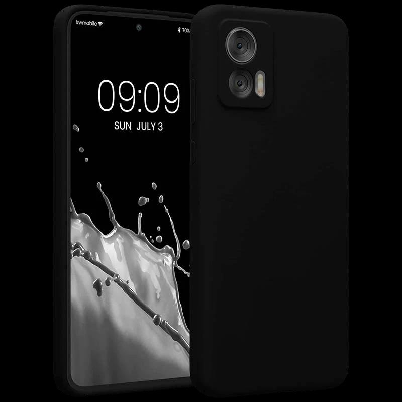Coque Square Liquid Premium noir pour Motorola Edge 30 Neo