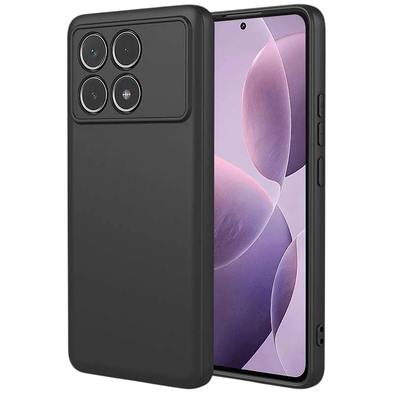 Funda Square Liquid Premium negro para Xiaomi Poco F6 Pro 5G