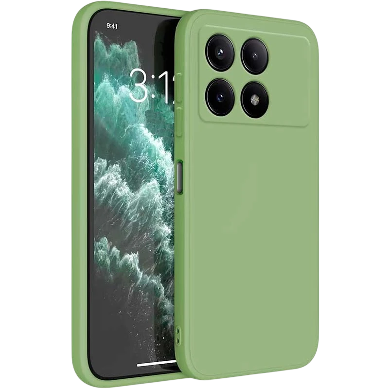 Coque Square Liquid Premium vert pour Xiaomi Poco X6 Pro 5G