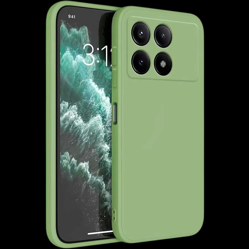 Coque Square Liquid Premium vert pour Xiaomi Poco X6 Pro 5G