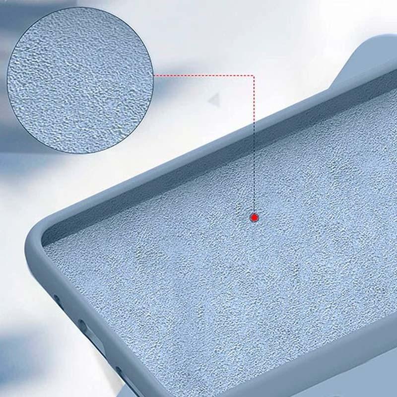 interior de la Funda Square Liquid Premium lavanda para iPhone 13