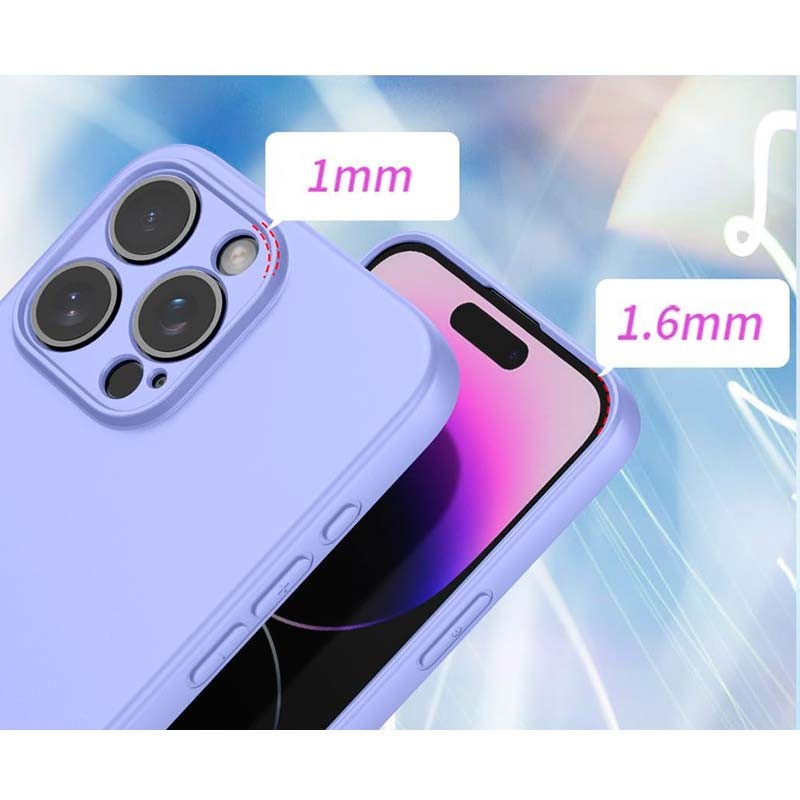 interior de microfibra de la Funda Square Liquid Premium lavanda para Xiaomi 14T Pro