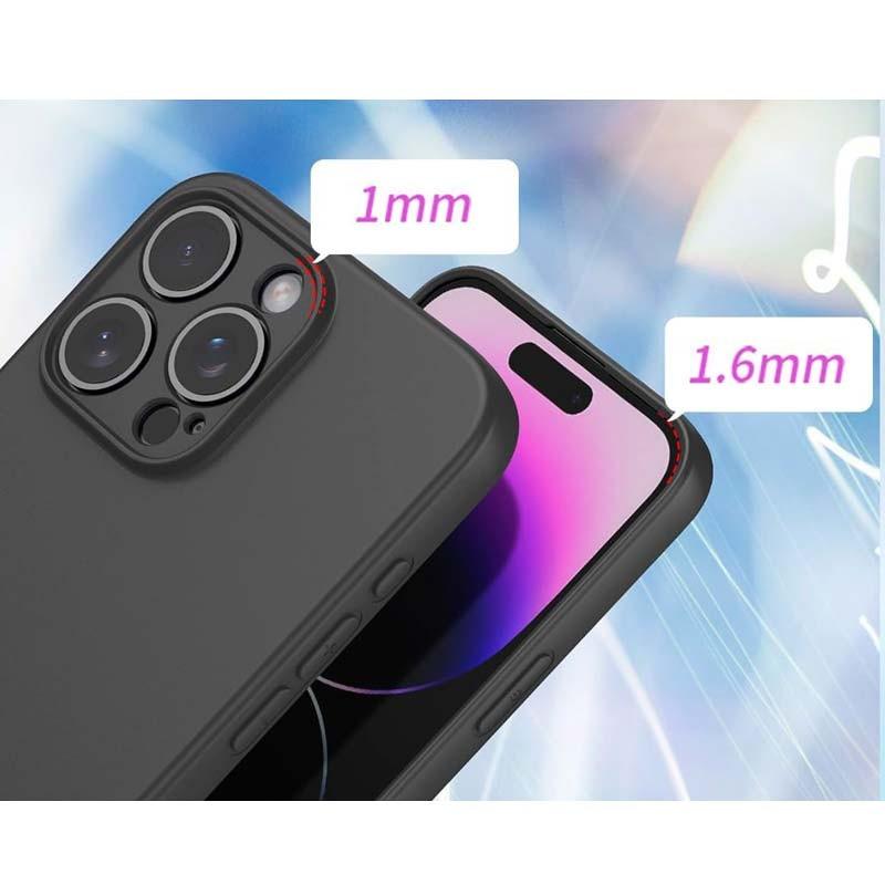 interior de microfibra de la Funda Square Liquid Premium negro para Xiaomi 14T Pro