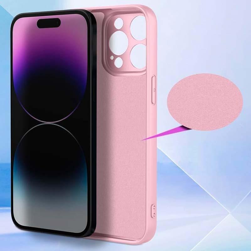intérieur en microfibre de la Coque Square Liquid Premium rose pour Xiaomi Redmi A3
