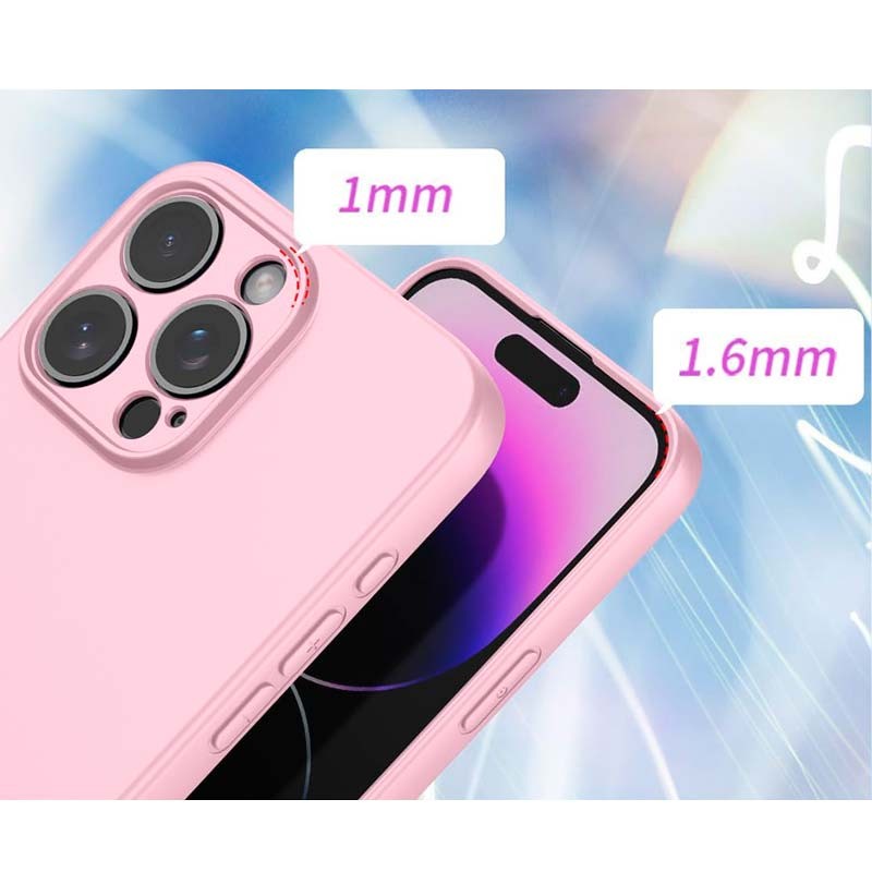 protection de l'appareil photo et de l'écran de la Coque Square Liquid Premium rose pour Xiaomi Redmi A3