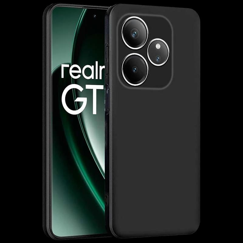 Coque Square Liquid Premium noire pour Realme GT6