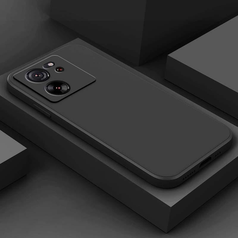 foto real de la Funda Square Liquid Premium negra para Xiaomi 13T
