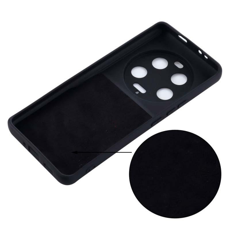 interior de microfibra de la Funda Square Liquid Premium negro para Xiaomi 14 Ultra
