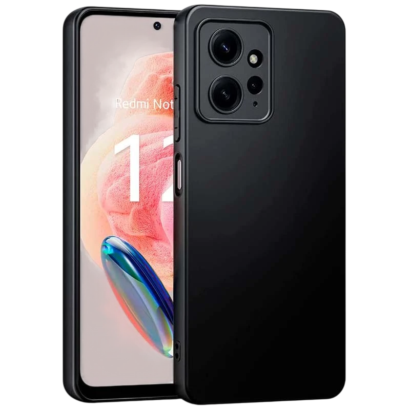 Funda Square Liquid Premium negra para Xiaomi Redmi Note 12 4G