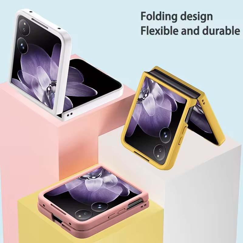 design pliable de la Coque Square Liquid Premium noire pour Xiaomi Mix Flip 5G