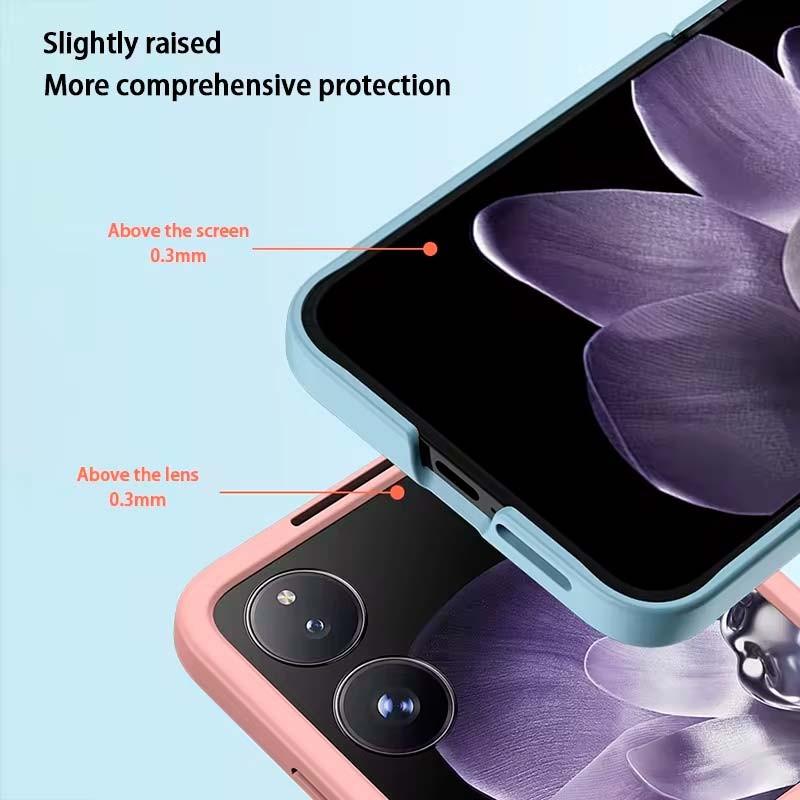 protection de la caméra et de l'écran de la Coque Square Liquid Premium noire pour Xiaomi Mix Flip 5G