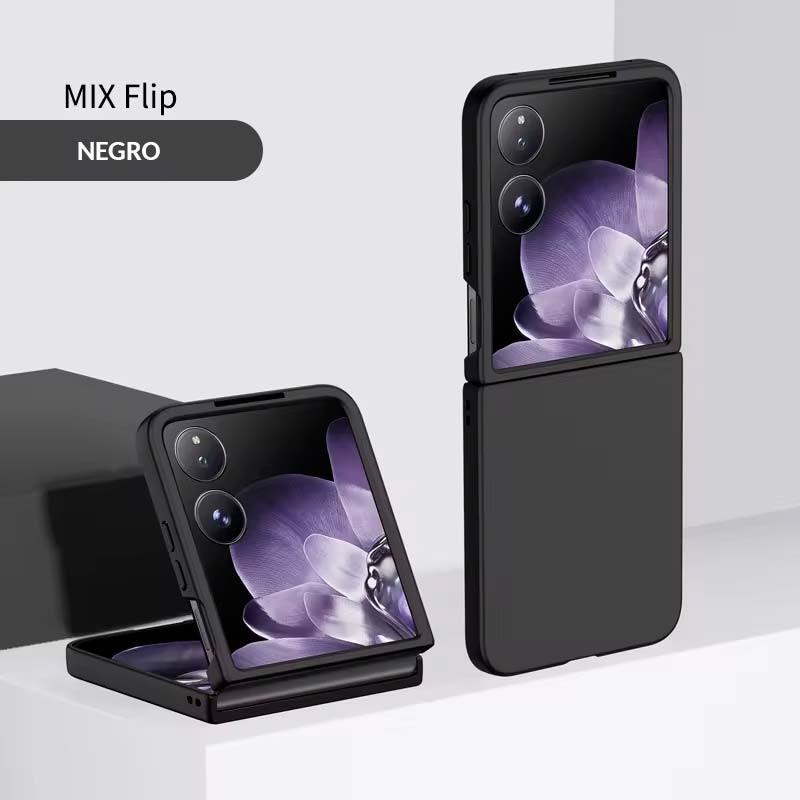 vue détaillée de la Coque Square Liquid Premium noire pour Xiaomi Mix Flip 5G