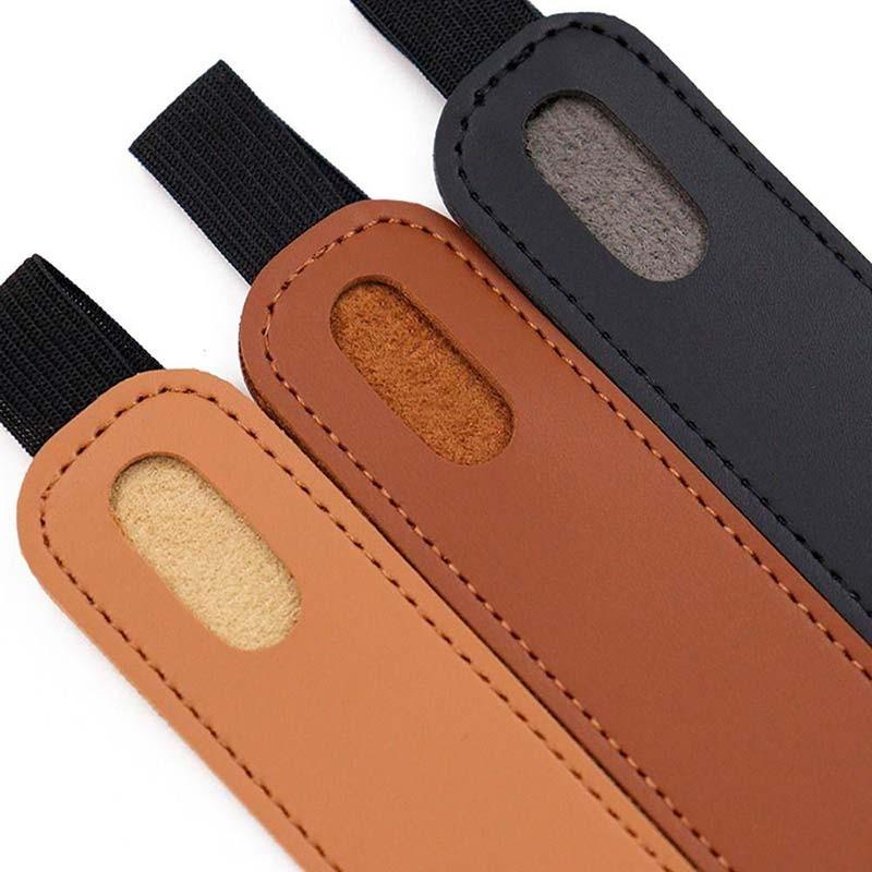 intérieur en microfibre de la Coque universelle verte en similicuir avec bande élastique pour Stylus Pen