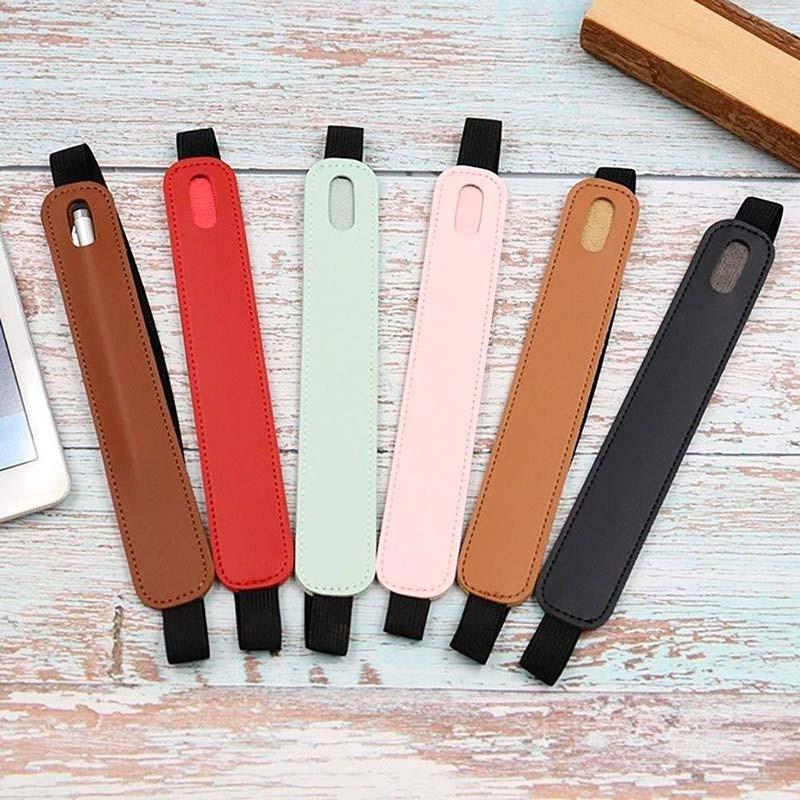 Coque universelle verte en similicuir avec bande élastique pour Stylus Pen et d'autres couleurs disponibles