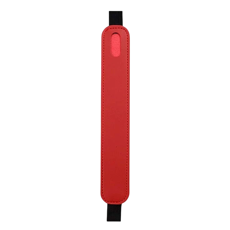 Funda universal roja de cuero sintético con banda elástica para Stylus Pen