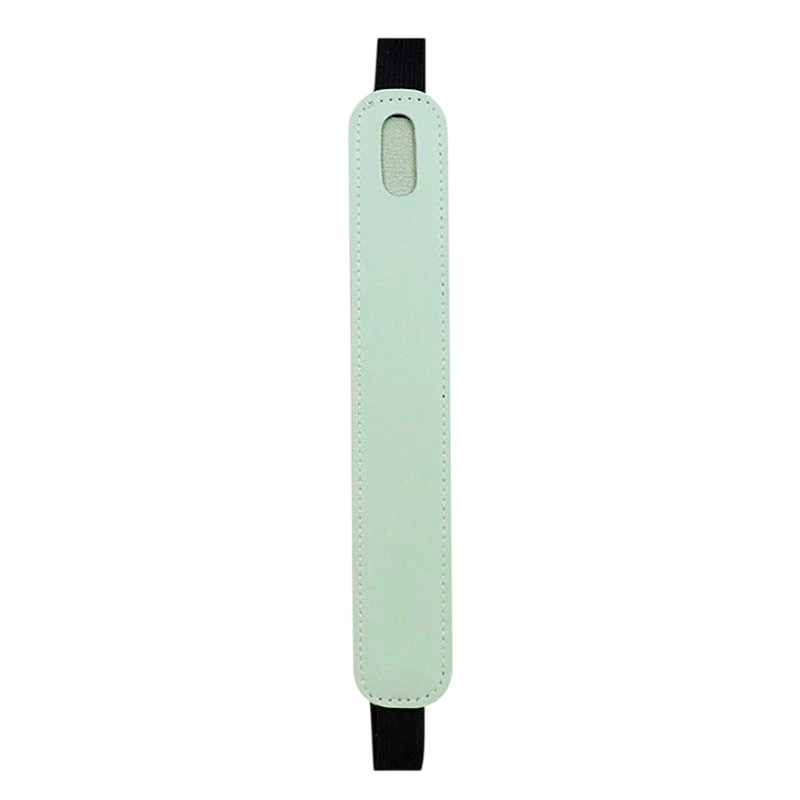 Funda universal verde de cuero sintético con banda elástica para Stylus Pen