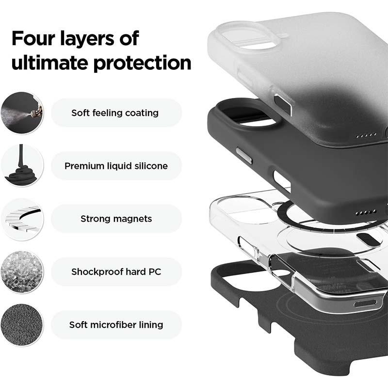 Funda suave lavanda para iPhone 16 Pro Max compatible con Magsafe - capas y materiales