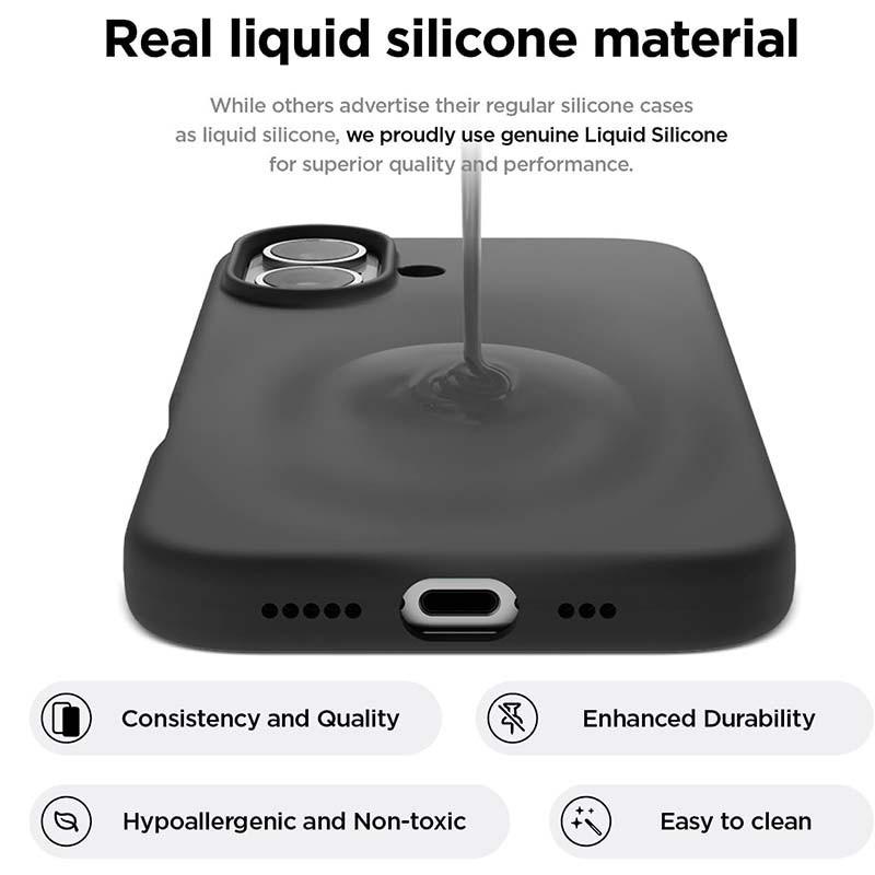 Funda suave lavanda para iPhone 16 Pro Max compatible con Magsafe - silicona líquida