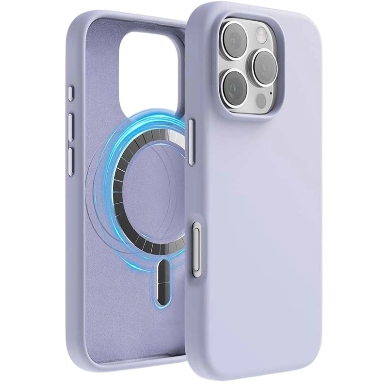 Coque souple lavande pour iPhone 16 Pro Max compatible avec Magsafe