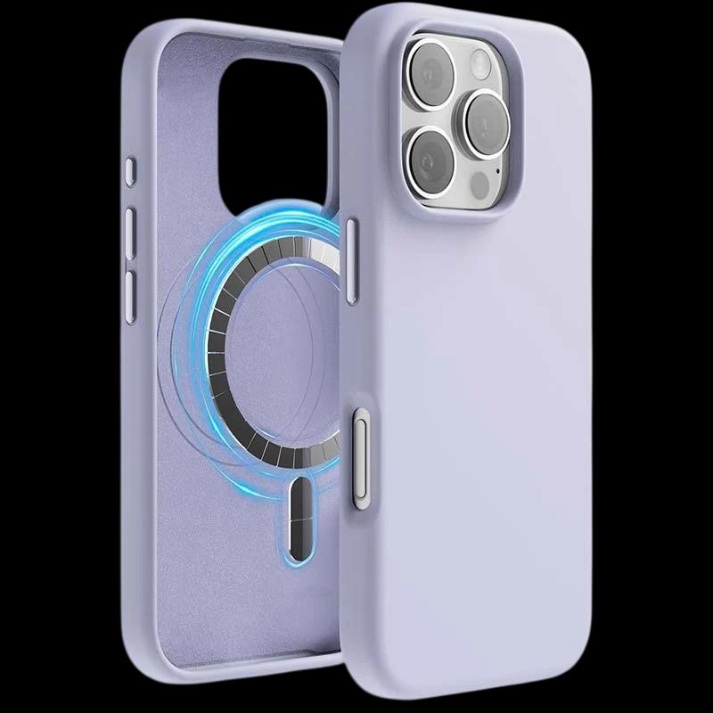 Funda suave lavanda para iPhone 16 Pro Max compatible con Magsafe
