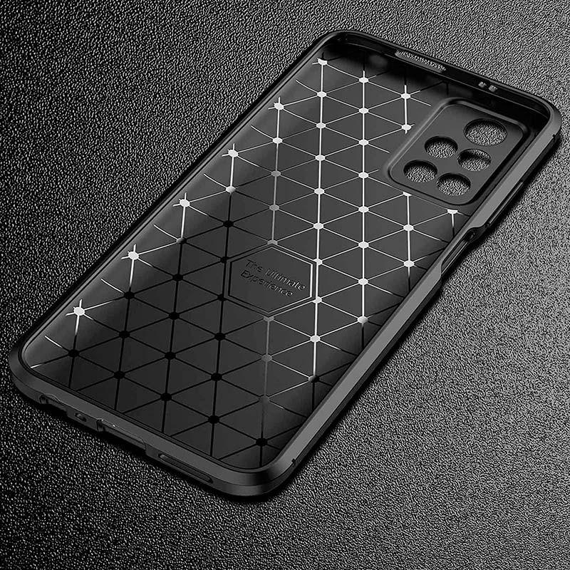 interior de la Funda de silicona Super Carbon para Xiaomi Poco M4 Pro 5G